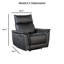 Luxueux fauteuil inclinable avec accoudoirs rembourrés évasés et garniture en welt