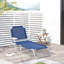 Chaise longue pliante Outsunny, chaise de bronzage d'extérieur, dossier inclinable à 4 positions, accoudoirs, structure en métal et tissu en filet pour la plage, la cour, le patio-326624416