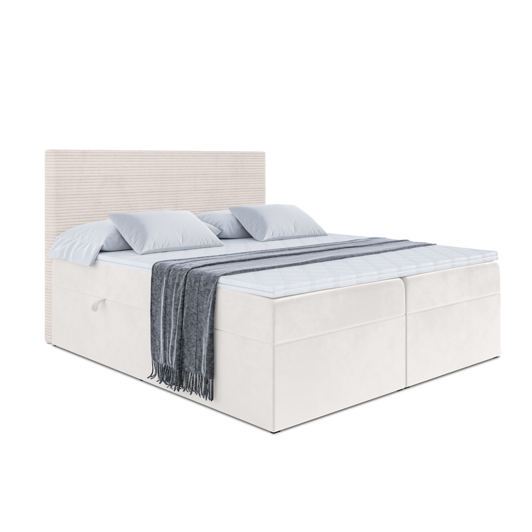 Boxspringbett mit bettkasten und Topper