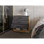 Commode avec 3 tiroirs et tablette ouverte Lowrys, chêne naturel et gris mat