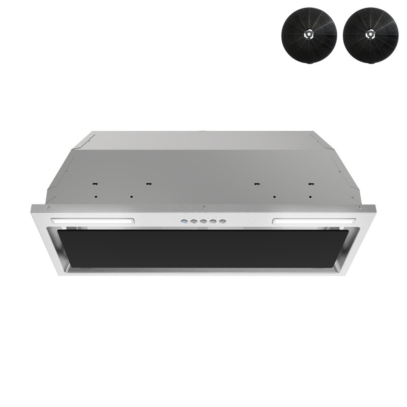 Hotte de cuisine sans fil encastrée sans conduit 350 pi³ / min 28 pi avec filtres en filet Streamino Streamline Streamline Streamline