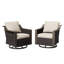  Chaise berçante d'extérieur pivotante en rotin avec coussins (ensemble de 2)-2096465270