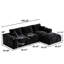 Canapé modulaire rembourré de 108 po, canapé modulaire moderne avec siège profond, interchangeable de gauche à droite, sans assemblage requis-14088776