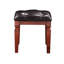 Meuble-lavabo formel pour chambre à coucher - coloration cerise, tabouret avec siège, rangement, miroir en acier inoxydable, bois d'hévéa-1140924380