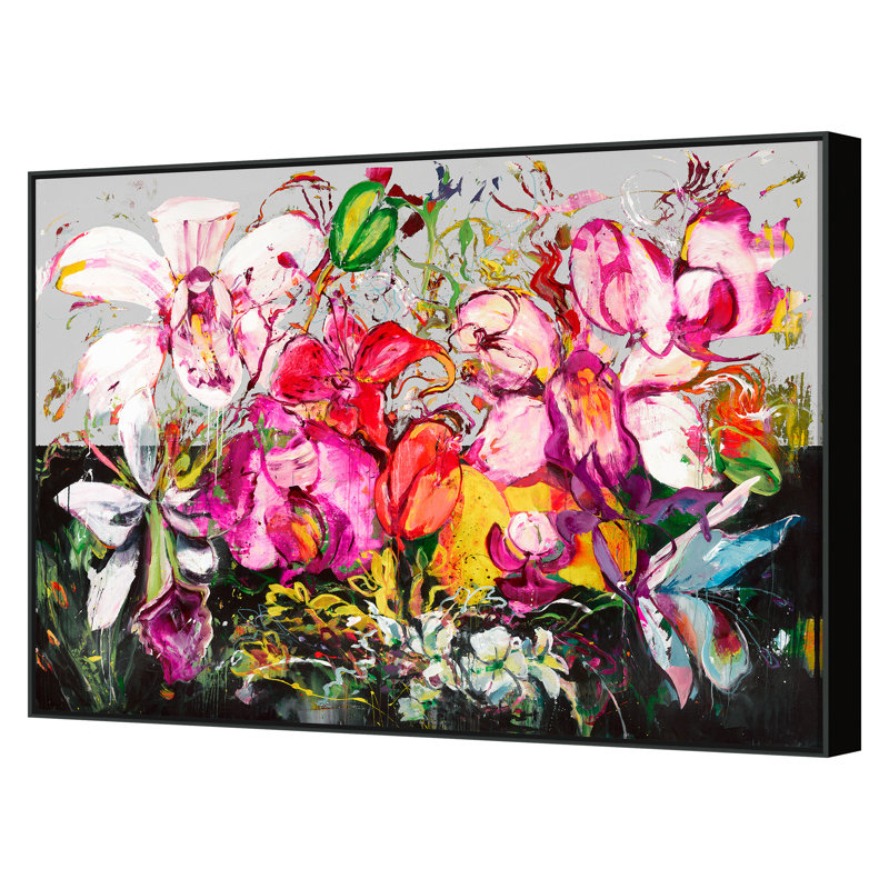 «Fall 2022 Wildflowers», reproduction encadrée sur toile par PC Ngo, Cadre flottant noir