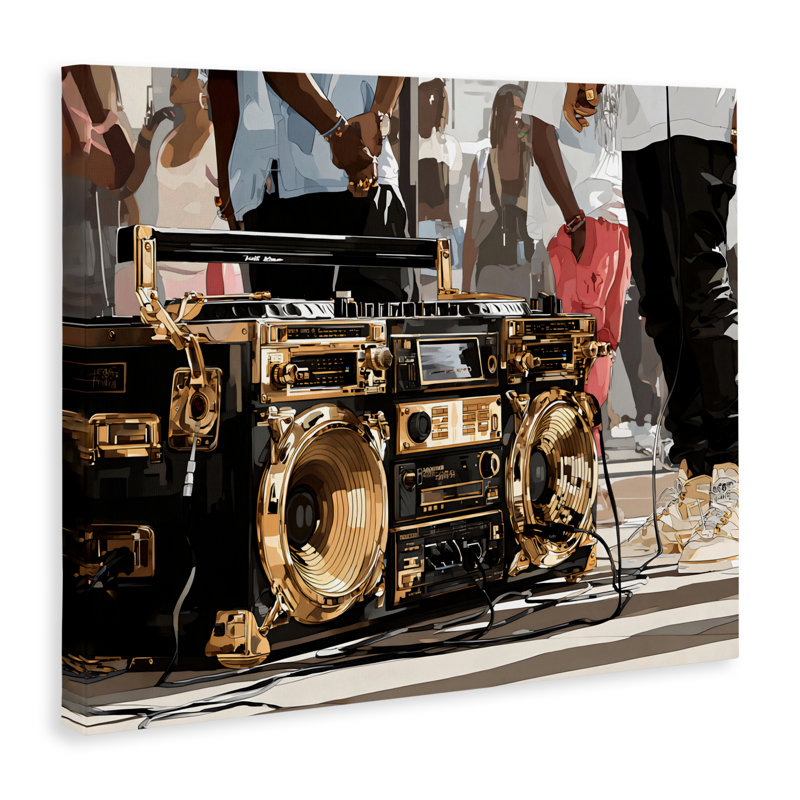 Toile Golden Hip Hop Beats, conception par Franklyn Gregory, 24 x 30
