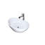 Polished White Handmade Oval Vessel Bathroom Sink
