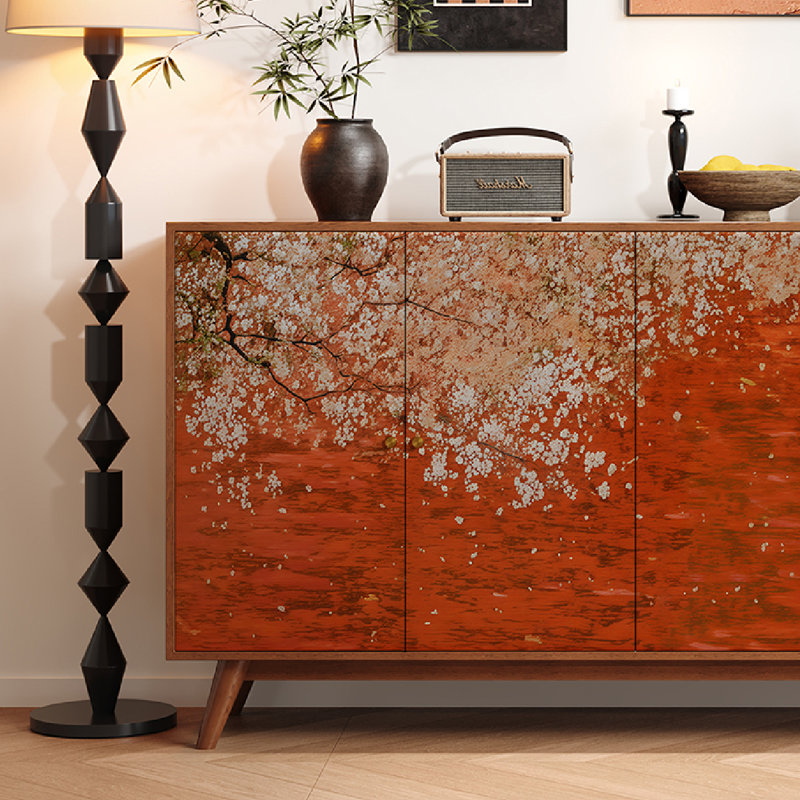 Buffet en bois massif de style chinois