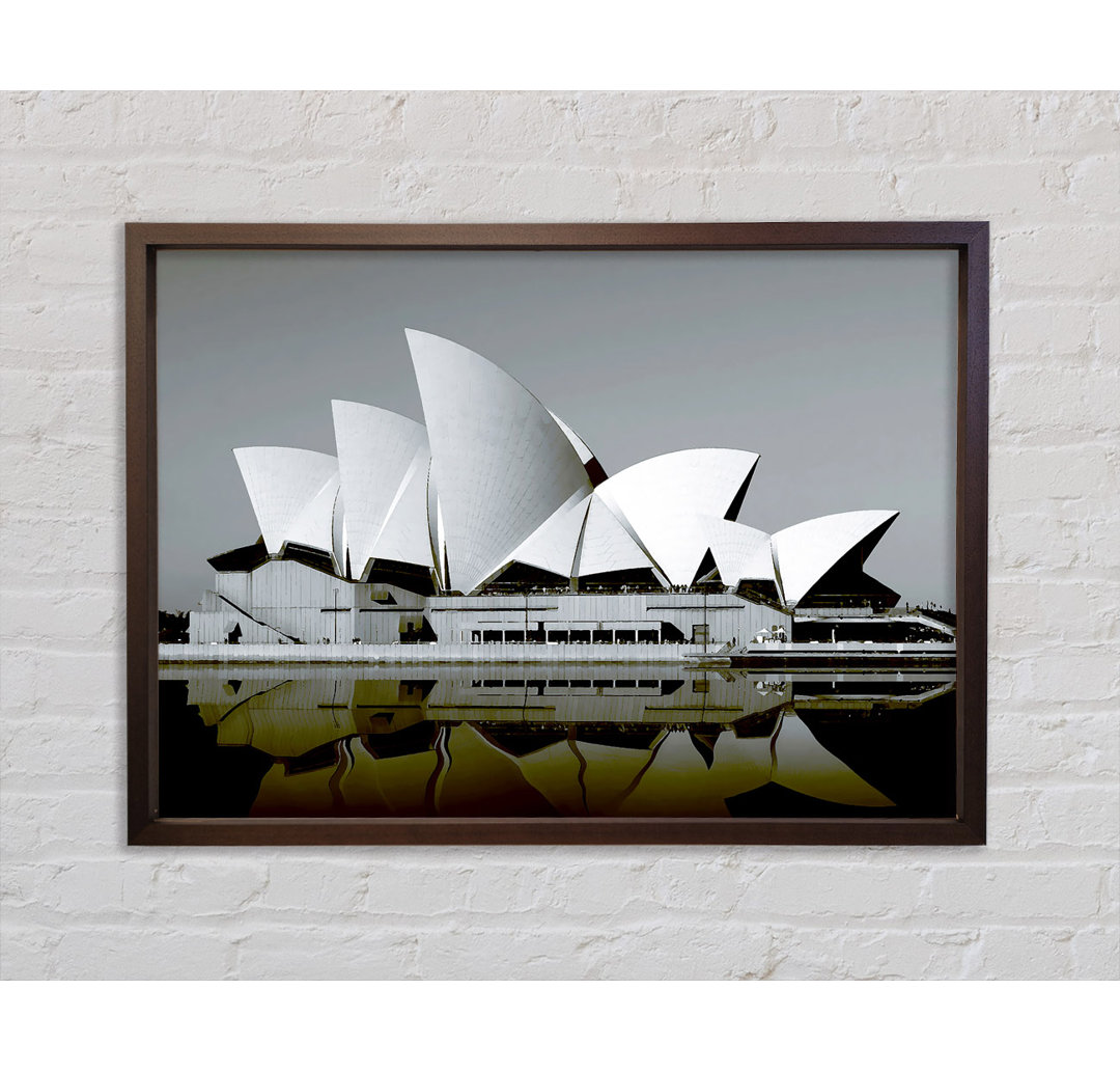 Sydney Opera House Green Harbour - Einzelner Bilderrahmen Kunstdrucke auf Leinwand