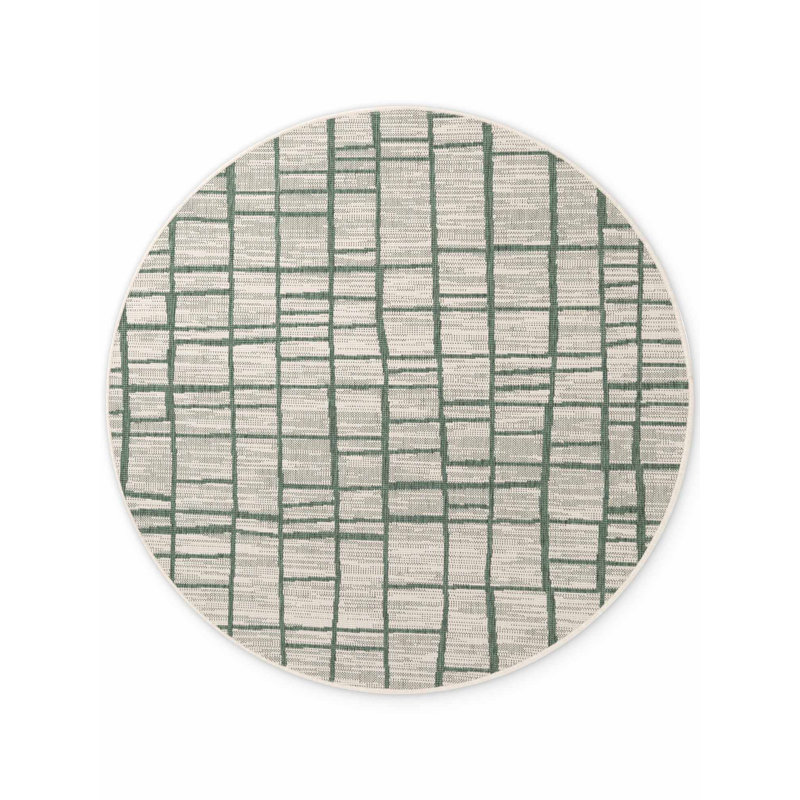 Round Destyn Geometric 160cm X 160cm Indoor / Outdoor Area Rug