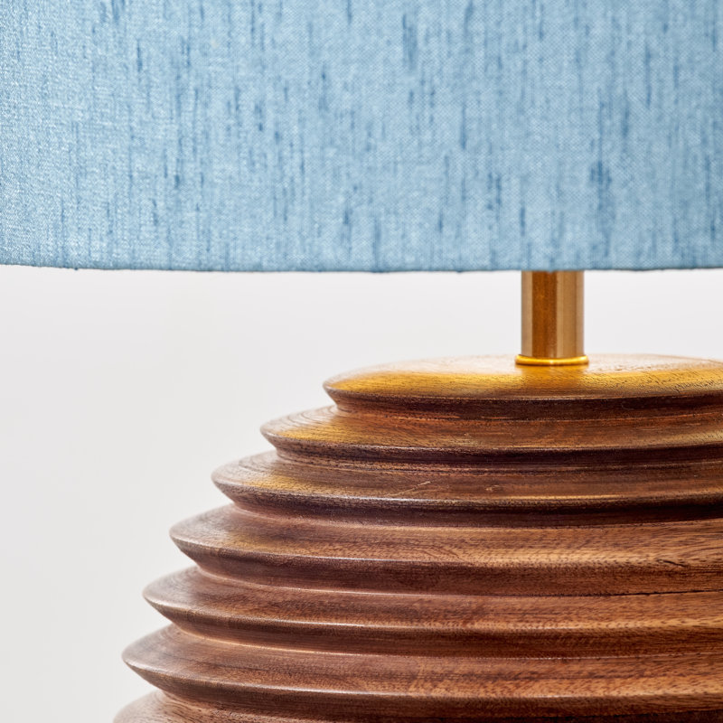 Table Lamp, 16.14" H x 11.81" W x 11.81" D, Blue, Poly-Blend