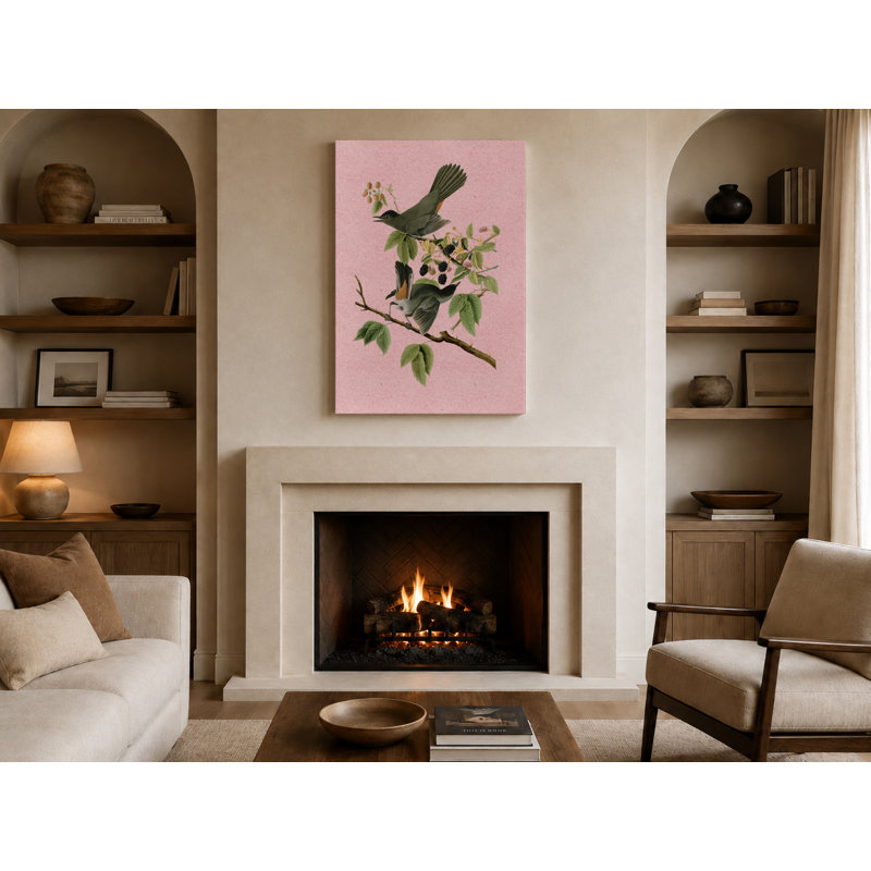 Gris, oiseau gris (planche 128) - Portrait, art mural sur toile, 20" W x 30" H