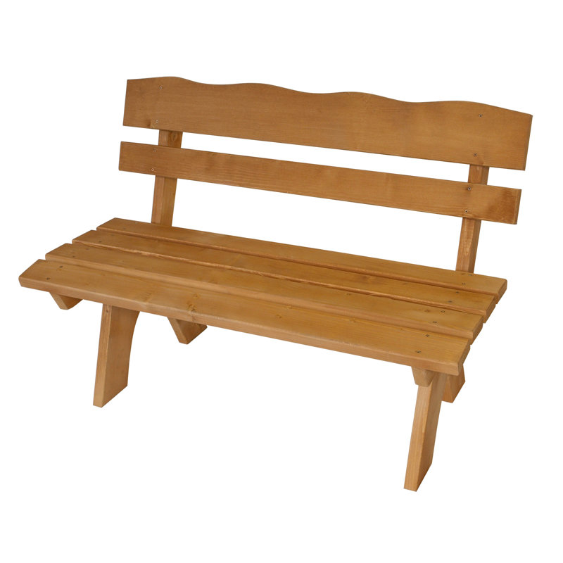 Primula Solid Wood Garden Bench, 82cm H x 120cm W x 60cm D