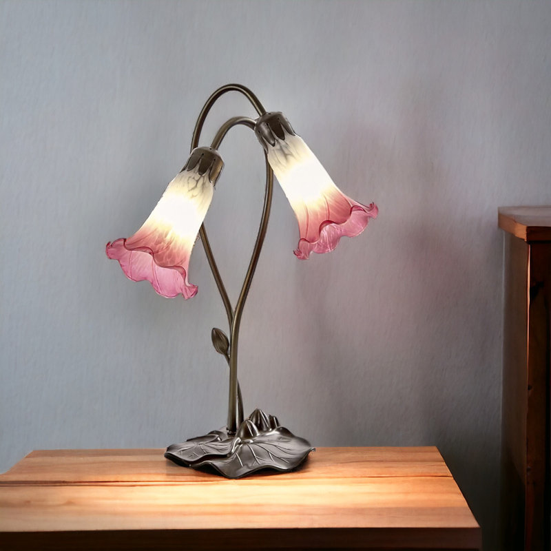 Doleman Metal Novelty Lamp, White/Pink