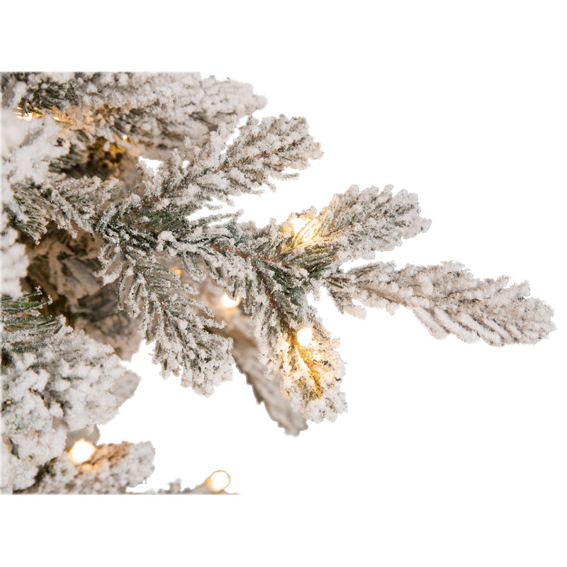 Bavarian Lighted Artificial Christmas Tree, 7.5'