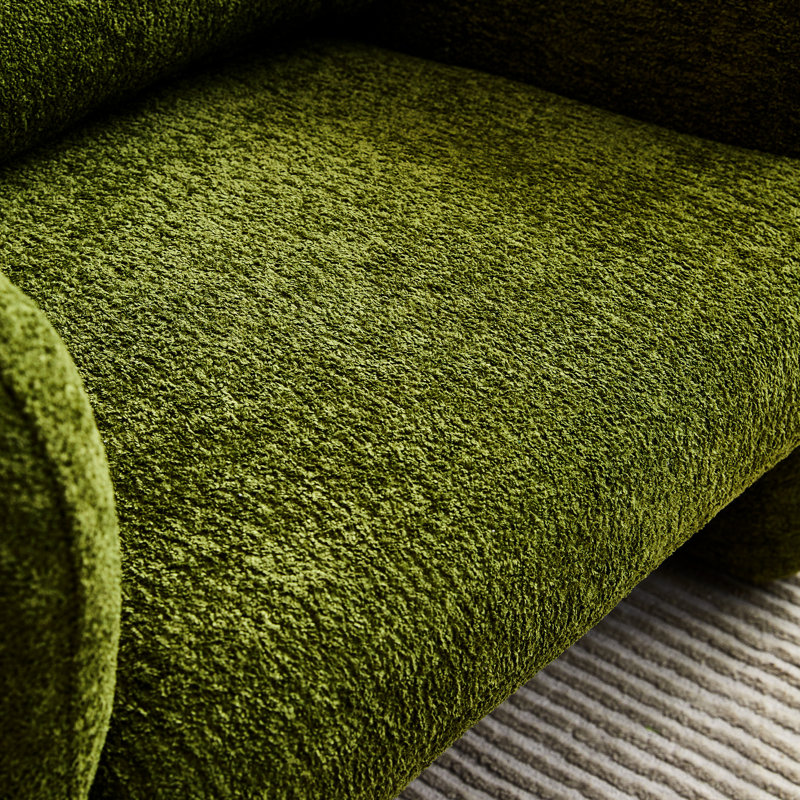Velours simple de 34 po, avec support lombaire, convient à un appartement, un bureau, un salon, une structure en bois massif, une assise mi-moelleuse, aucun outil complexe nécessaire en velours, expérience d'assise confortable,