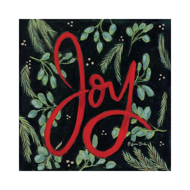 Spruced Up Joy by Sara Baker - Gallery-Wrapped Canvas Giclée on Canvas, Canvas, 45.72 cm H x 45.72 cm W x 1.91 cm D