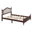 Lit en bois de pin grand format - tête de lit, pied de lit et pieds de support rembourrés (2 traverses de lit + plateforme centrale)-1884717039