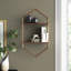 Moby Hexagon Metal Accent Shelf