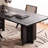 Solid Wood Black Vintage Rectangular Desk-1640130510