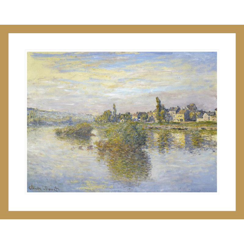 Bords de la Seine à Lavacourt by Claude Monet -Framed Giclee Print, 23.5" H x 29.47" W