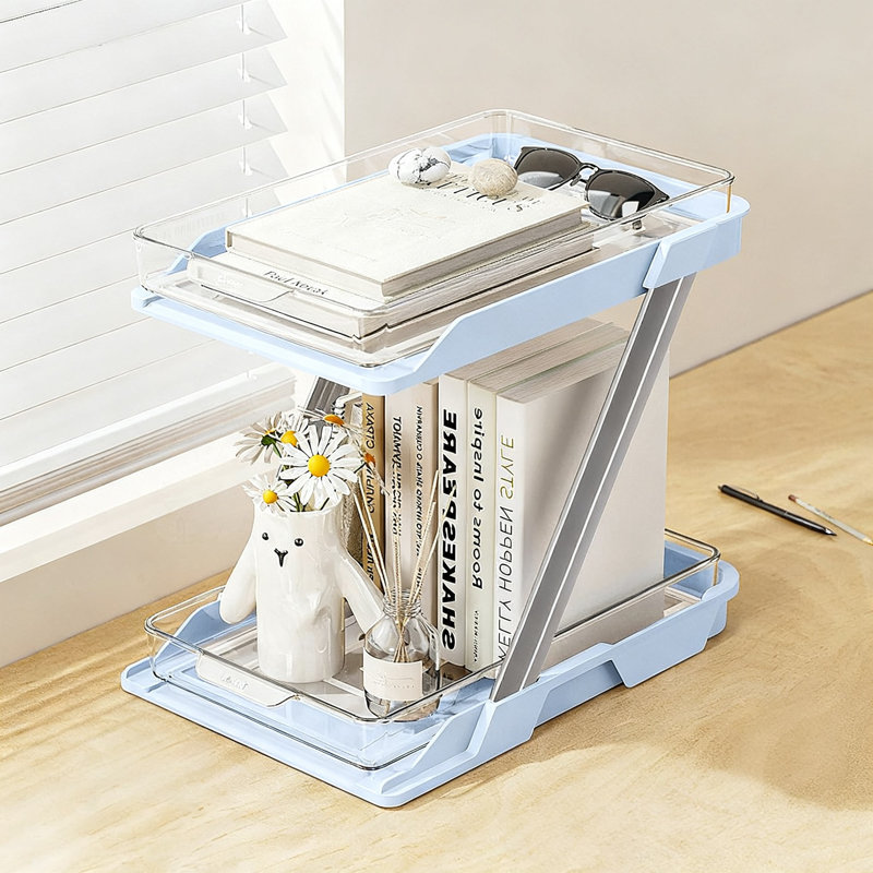 Clear Pull Out Organizer,Multi-Purpose Storage (Blue)