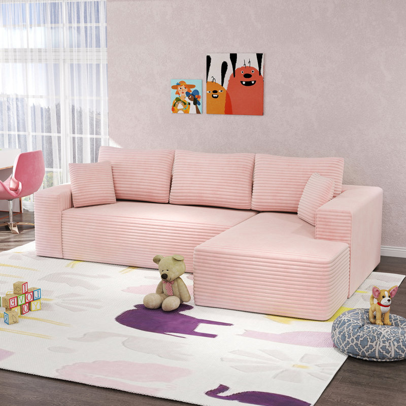 Ellie Cloudy Sectional Couch With L-shape Chaise, No Assembly Required, Modern Modular Sofa With Deep Seat, Upholstered Couches For Living Room Bedroom