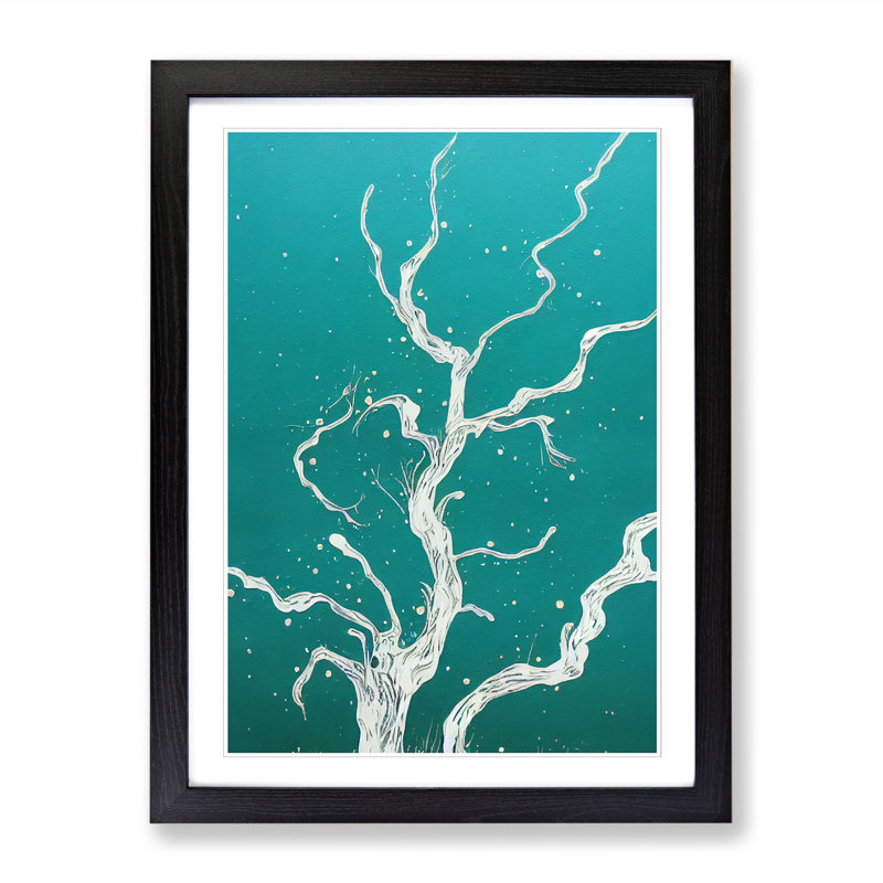 Tree Branches - Single Picture Frame Print, 46cm H x 34cm W x 2cm D, Walnut