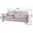 Comfortable Solid Wood Three-Seater Sofa