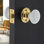Rosette classique avec bouton de porte en porcelaine blanche