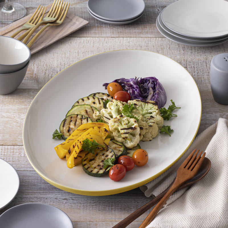 Plateau ovale Noritake Colorwave, Moutarde