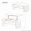 Table basse à plateau relevable 47,2 po avec compartiment caché, partiellement assemblée-494848802
