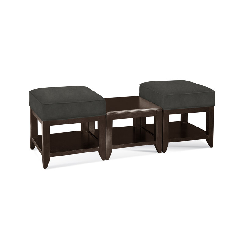Elements Upholstered Cube Ottoman, Beige Sugar Performance; 0863-93, Java