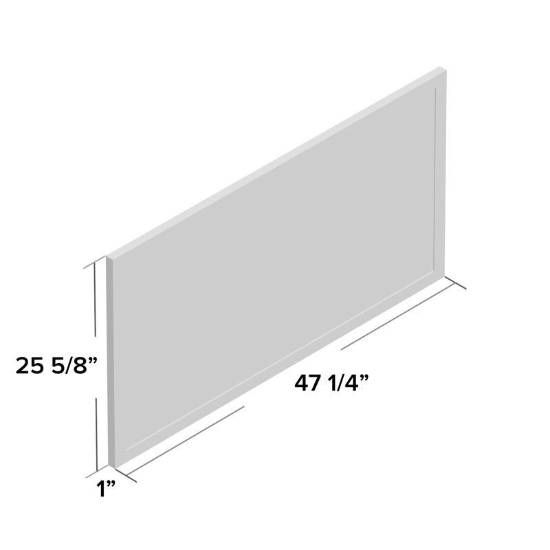 Heyer Wood Wall Mirror, Ebony Wave, 25.63" H x 47.25" W