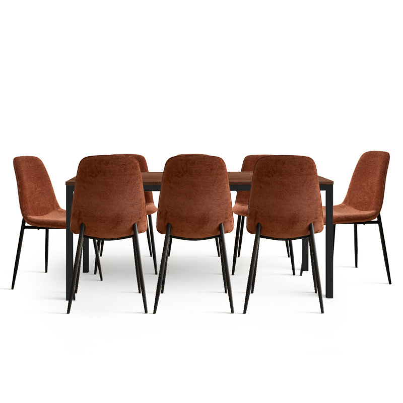 Folmar 8-Person Four Leg Dining Set | Stylish & Spacious