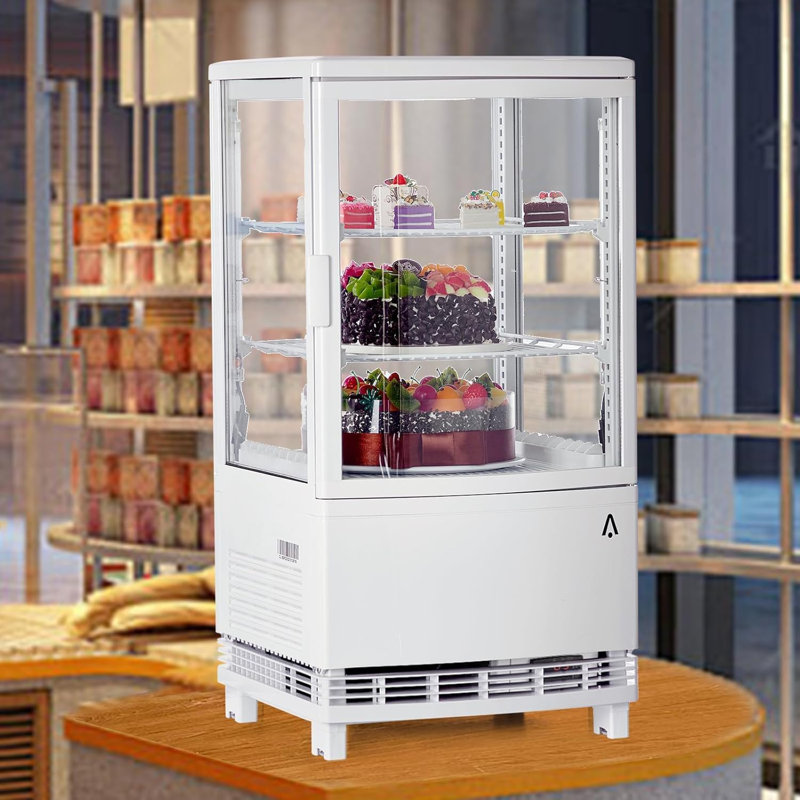 Réfrigérateur commercial 2 pieds cubes, étui à pâtisserie de comptoir avec DEL