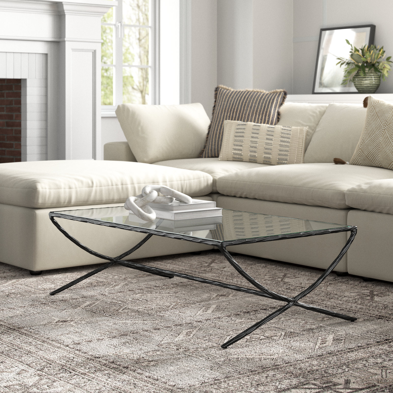 Evelynn 48" Coffee Table, Black
