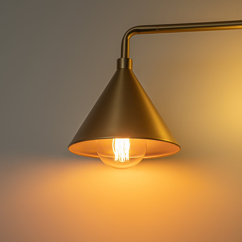 4-Light Cone Kitchen Island Pendant, Gold, Gold