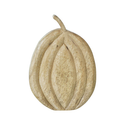 Carved Wooden Pumpkin Distressed 1.5