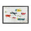 Toile flottante encadrée avec divers avions rétro par Irene Chan-471306603-483558428