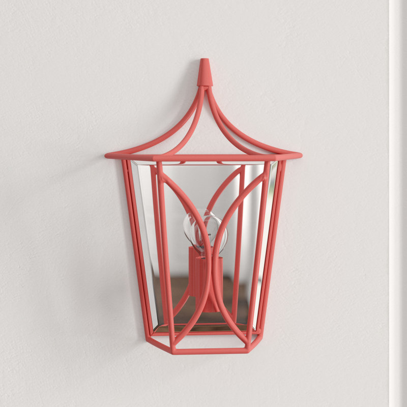 kate spade new york Cavanagh Mini Lantern Sconce, Coral