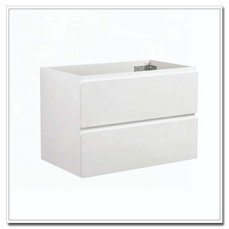 Armoire murale avec deux tiroirs préassemblés, Blanc