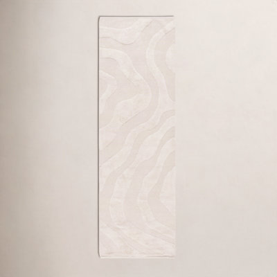 Mozie Ivory Washable Hand-Woven Cotton Rug