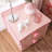 Wooden 2 Drawers Nightstand In Pink Finish