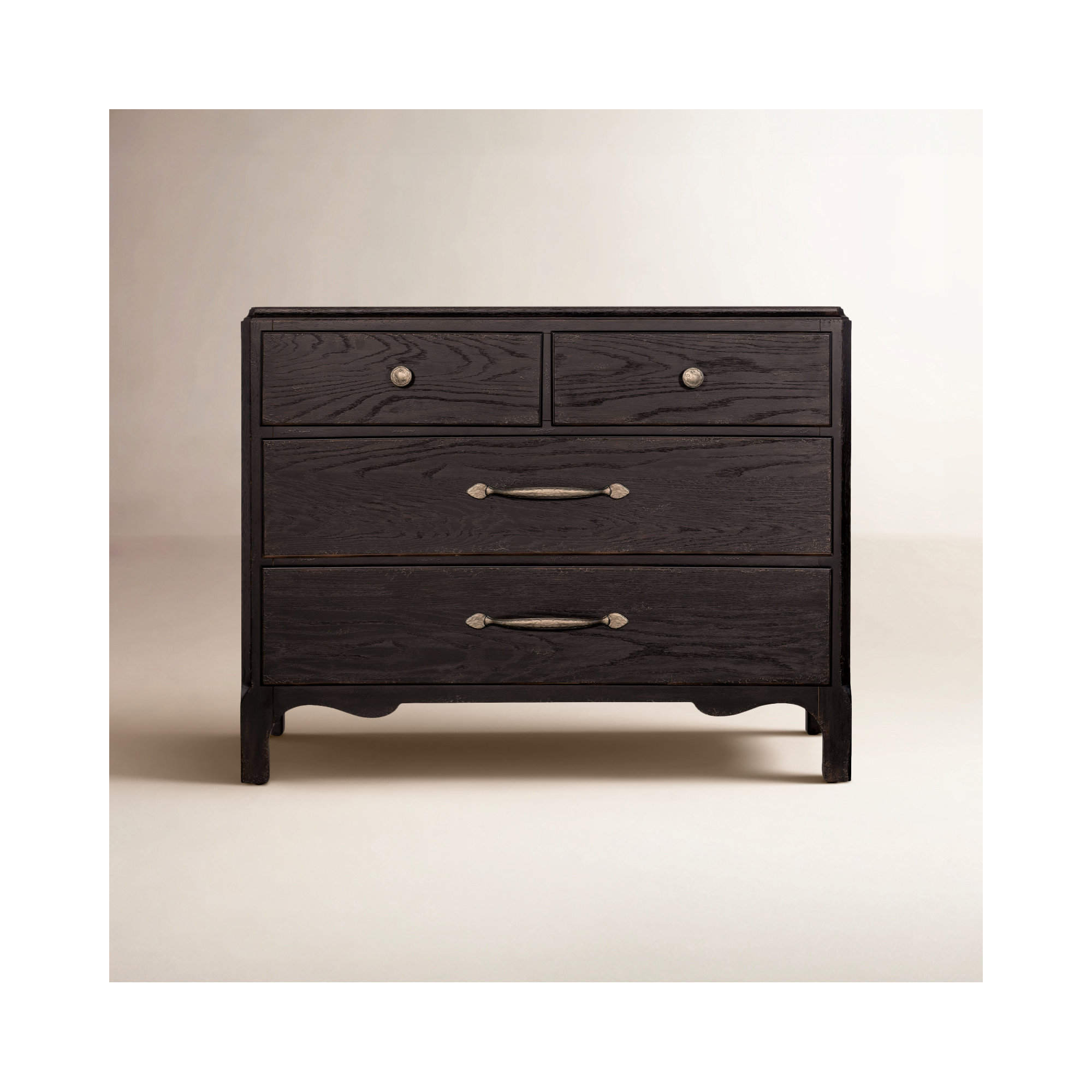 Alcy 4 - Drawer Nightstand, Black