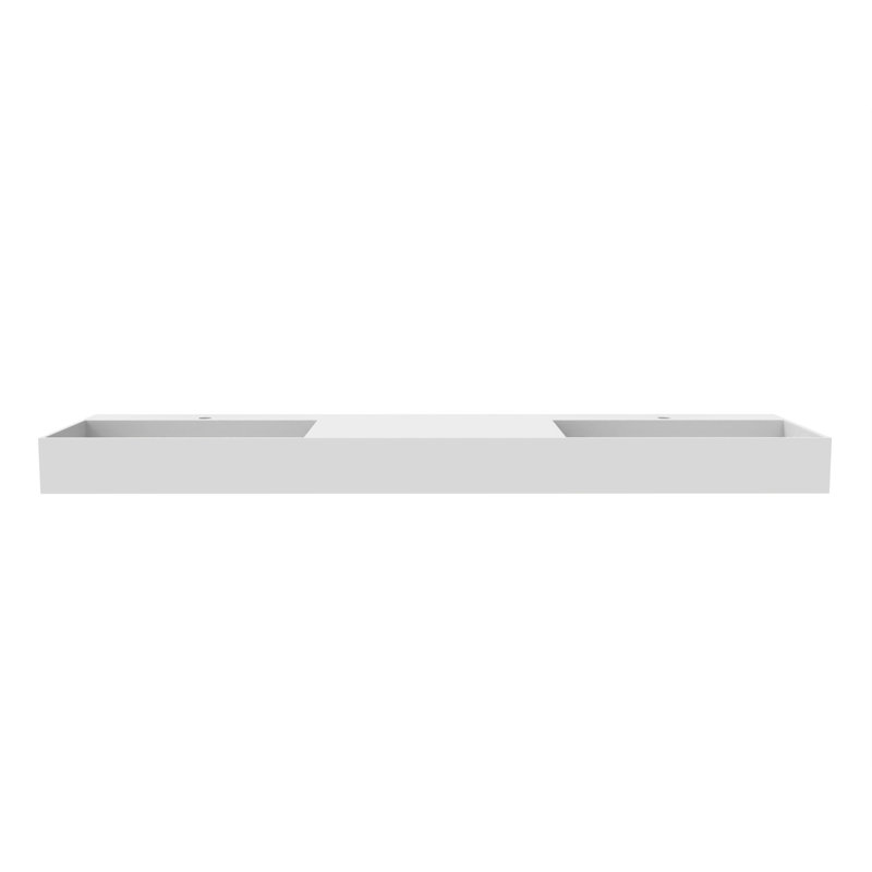 Juniper 72" Rectangular Vessel Bathroom Sink, White