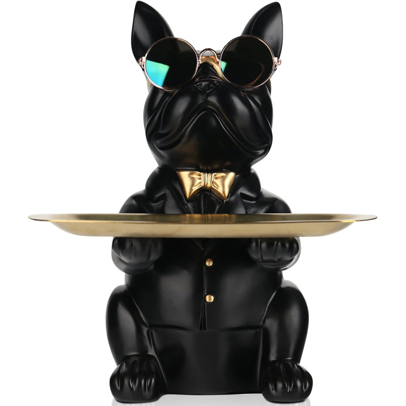 Figurines et sculptures laques, Noir / or