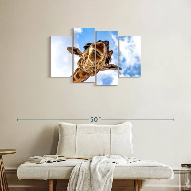 Curieuse girafe Brampt, H 22 po x l 36 po