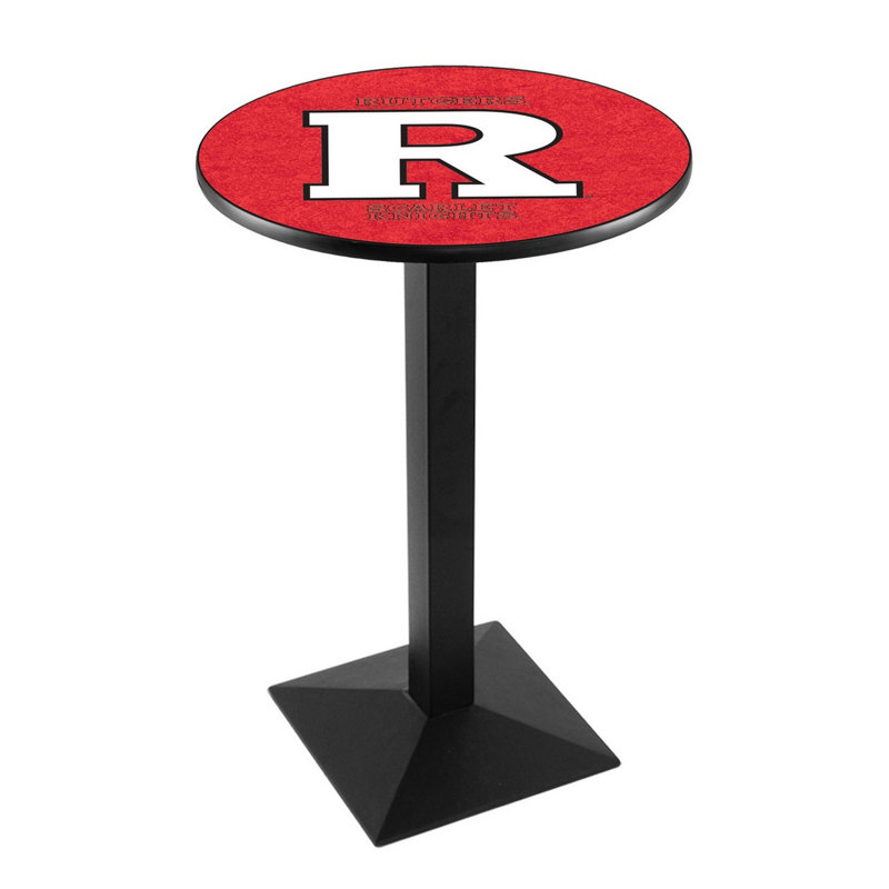 Round Metal Base Dining Table, Black Wrinkle, Rutgers