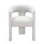 Luxueux fauteuils d'appoint en tissu gris bouclés de luxe pour salle à manger contemporaine, sièges confortables et élégants-101952919